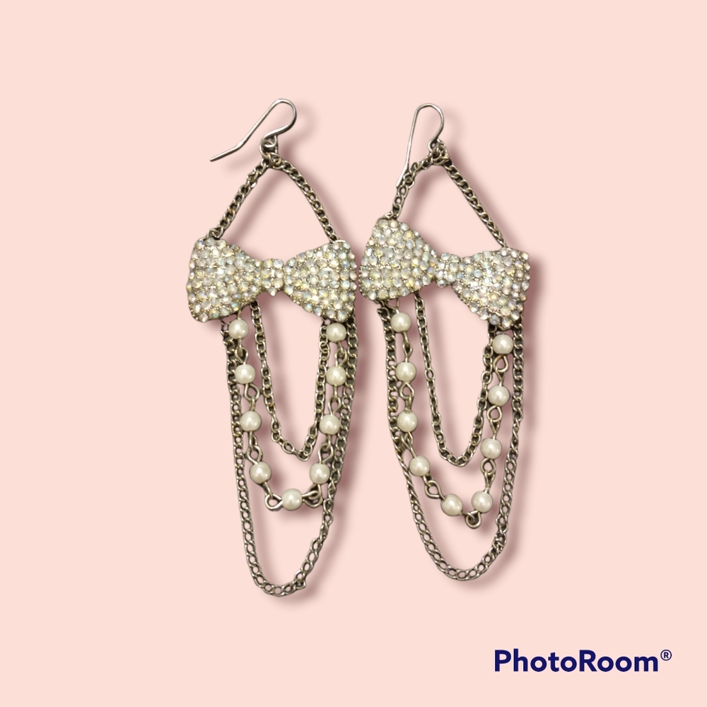 💥5/$10💥 bow dangling earrings